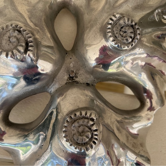 Betty Barrena pewter dish signed numbered seashell three part serving tray - Picture 3 of 7